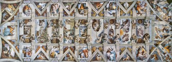 The ceiling of the Sistine Chapel