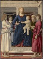 Virgin and Child Enthroned With Four Angels