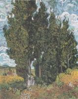 Cypresses and Two Women